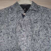 H&M slim fit мъжка риза от памук, снимка 2 - Ризи - 36672808