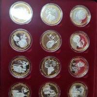 Уникална колекция от сребърни монети някои с позлата, снимка 3 - Нумизматика и бонистика - 44168347