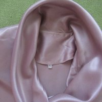  Дамска блуза сатен цвят пепел от рози, размер XL, снимка 8 - Блузи с дълъг ръкав и пуловери - 34095522