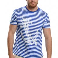 Нова мъжка класическа моряшка тениска с Голяма Котва, снимка 8 - Тениски - 37662292