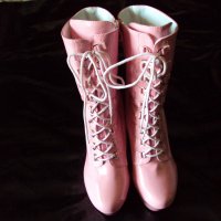 Секси розови ботушки за танци 17см ток, снимка 1 - Дамски ботуши - 29928918