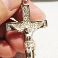 сребърен кръст разпятие православен кръст с Исус - разпятие Христово, снимка 4 - Колиета, медальони, синджири - 31355747