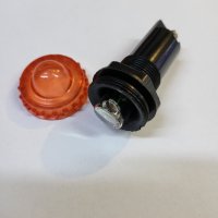  Индикаторна лампа Българска червена лампа глим 220 V, номинален ток 2 mA и цокъл E14 , цветна лампа, снимка 3 - Резервни части за машини - 39546794