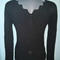 Еластичен пуловер с оригинално деколте / унисайз , снимка 6 - Блузи с дълъг ръкав и пуловери - 16668493