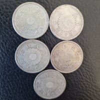 Япония 50 сен 1922.23.24.25.26 години  пълна колекция от Тайшо ера сребърни монети от колекция, снимка 2 - Нумизматика и бонистика - 44508335
