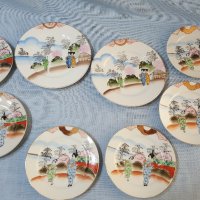 Японски порцеланови десертни чинии , снимка 1 - Антикварни и старинни предмети - 31974075