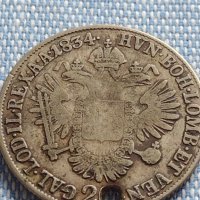 Сребърна монета 20 кройцера 1834г. Франц първи Будапеща Австрийска империя  13716, снимка 6 - Нумизматика и бонистика - 42888301