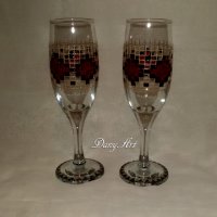 Двойка чаши за вино "Шевица", снимка 6 - Чаши - 27287486
