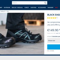 Предпазни работни обувки с бомбе  Haix Black Eagle Safety 61.1 Low номер 41, снимка 3 - Други - 42614021