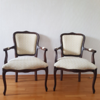 Четири еднакви антикварни кресла в стил ЛУИ XV, снимка 2 - Антикварни и старинни предмети - 44811429
