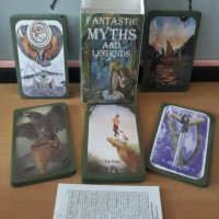 80 таро карти с кант и малка книжка: Fantastic Myths and Legends Tarot, снимка 5 - Карти за игра - 34436817