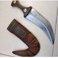 Стара арабска кама с кания.. нож щик каракулак меч сабя , снимка 2 - Антикварни и старинни предмети - 42766702