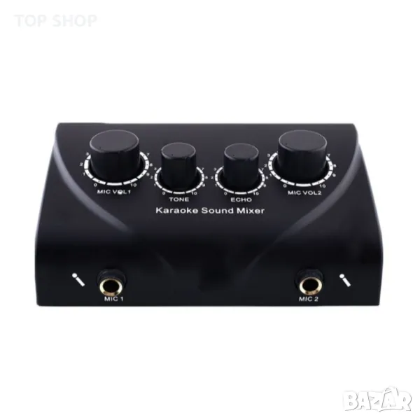 Караоке миксер с двоен вход за микрофон, снимка 1