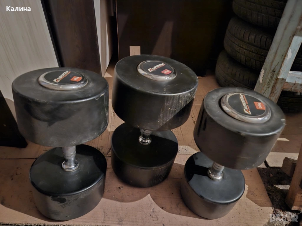 Гумирани дъмбели, снимка 1