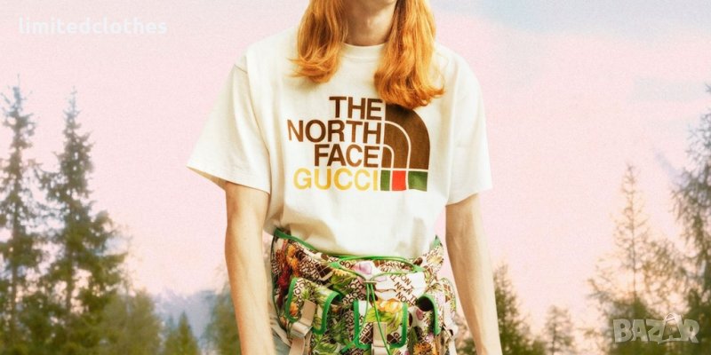 GUCCI x THE NORTH FACE Web Logo Print Мъжка / Дамска Тениска size XS и XL, снимка 1