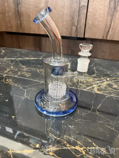 Стъклен барабанен бонг / Blaze Glass, снимка 1