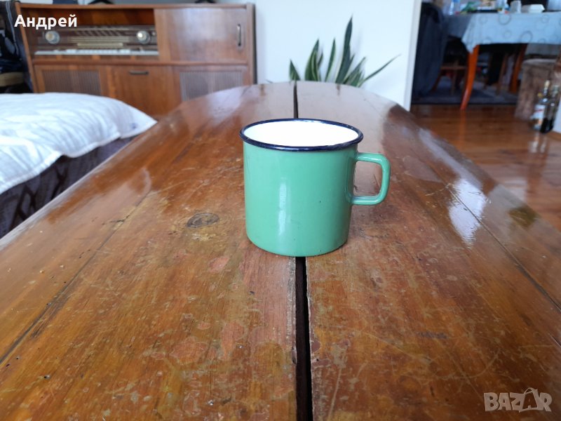 Старо емайлирано канче,чаша #8, снимка 1
