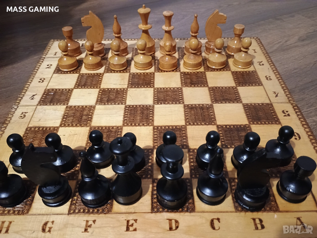 ДЪРВЕН ПИРОГРАФИРАН ШАХ , снимка 1