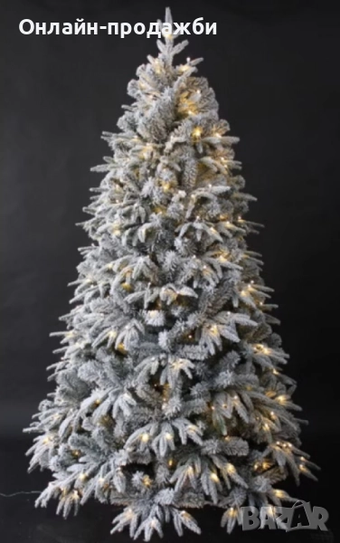 Коледна елха с вградени лампички по връхчетата, снимка 1