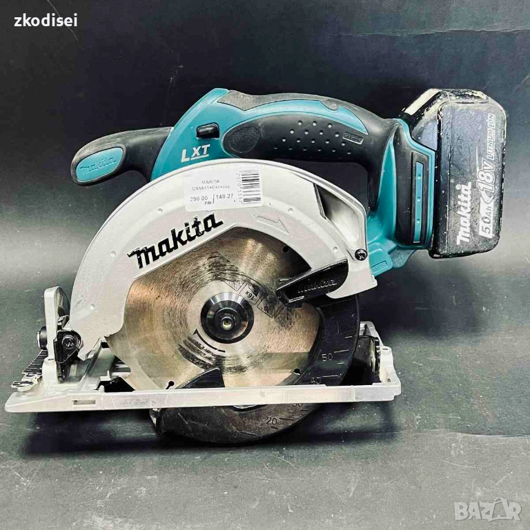 Циркуляр MAKITA DSS611 + батерия + захранване, снимка 1