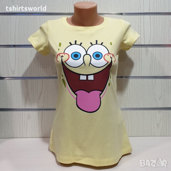Нова дамска тениска с трансферен печат Спондж боб, снимка 1