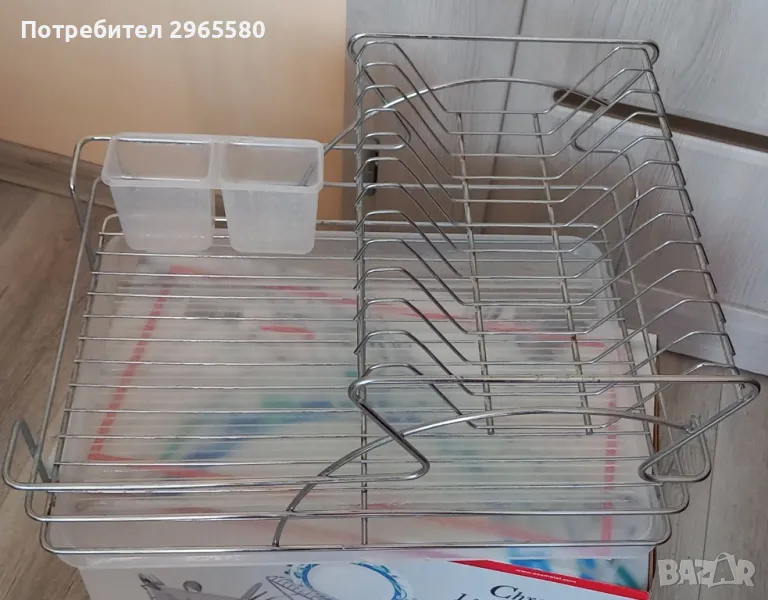 Сушилник за чинии на 2 нива Chrome Lux, снимка 1