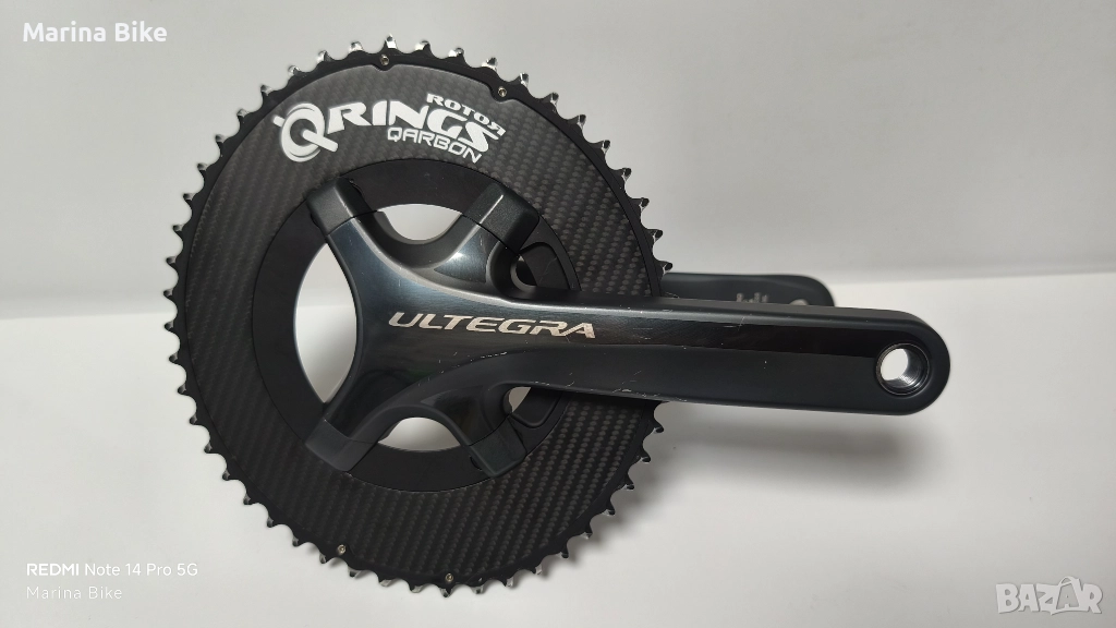 Шосеен курбел Shimano Ultegra 6800 с овални плочи Rotor QRings Qarbon| 172.5, снимка 1