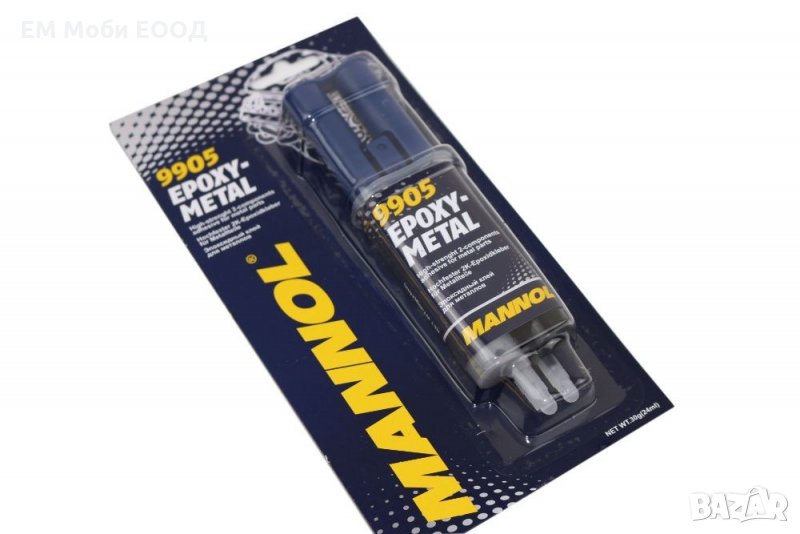 Лепило Течен Метал MANNOL 9905 Epoxy Metal Мед Алуминий Стомана 30гр. в ...