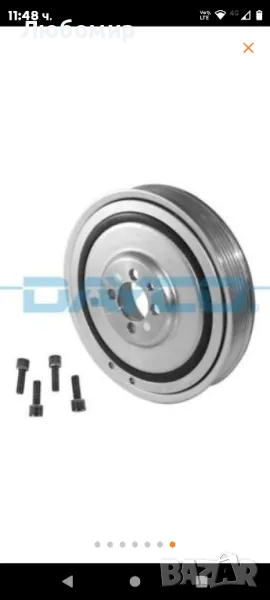 Ролка на колянов вал, Dayco, Съвместима с ALFA ROMEO/FIAT, Сива, снимка 1