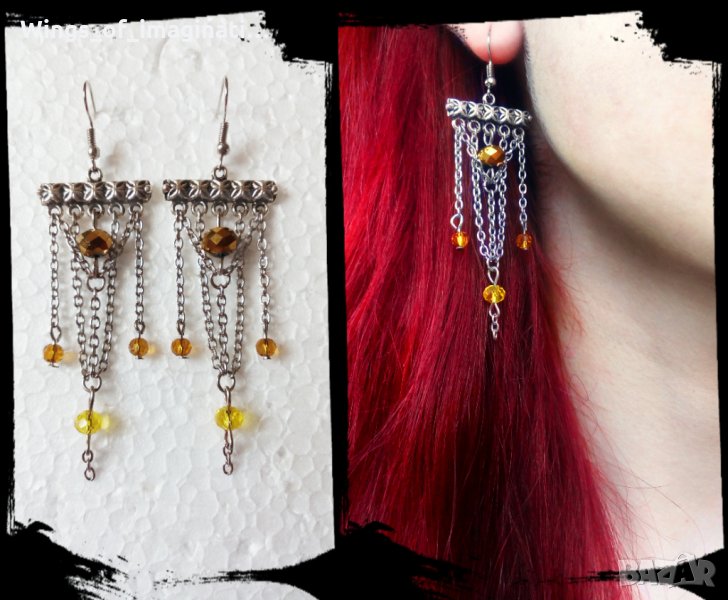 ! РАЗПРОДАЖДБА ! - Обеци ръчна изработка със сребро 925 , снимка 1