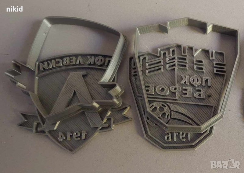 отбори отбор Берое Левски пластмасов резец форма фондан тесто бисквитки, снимка 1