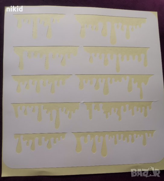 стичащ разтопен шоколад висулки стенсил шаблон спрей торта украса бисквитки фондан силиконов шаблон, снимка 1