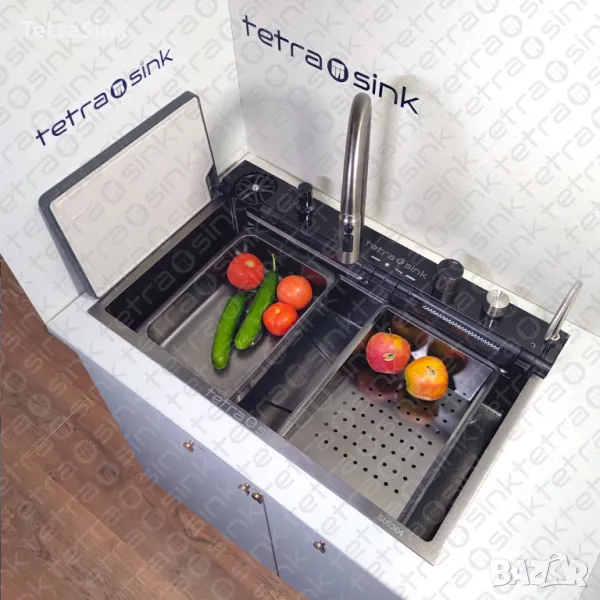 Мултифункционална мивка за кухня | Тетра Синк | Интелигентна мивка | 24NBS304R75, снимка 1