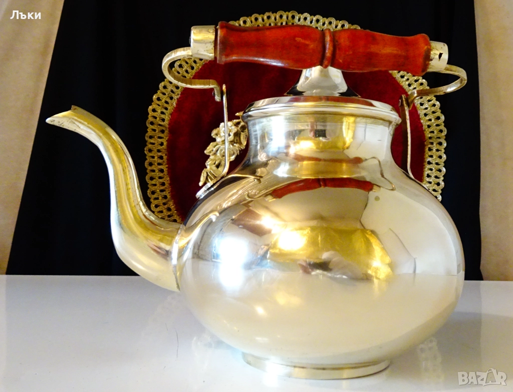 Викториански бронзов чайник,кана. , снимка 1
