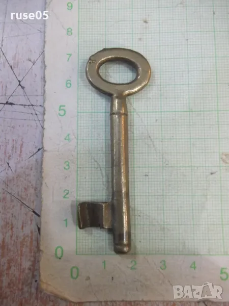Ключ стар бронзов за брава - 2, снимка 1