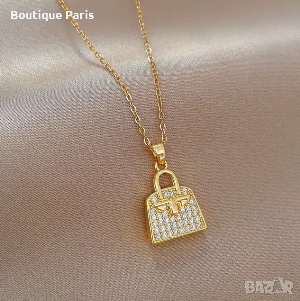 Hermes колие с мойсанити, снимка 1