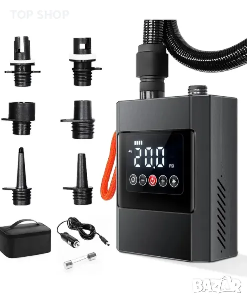 20PSI SUP въздушна помпа, интелигентна, акумулаторна батерия, с високо налягане, автоматично изключв, снимка 1