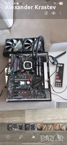 Процесор + дънна платка + 16гб рам и водно охлаждане, снимка 1