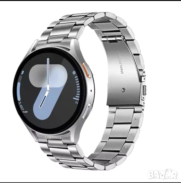За Samsung Watch 4/5/6/7-сиви метални каишки, снимка 1