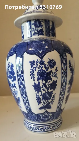Красива холандска ваза с капаче. , снимка 1