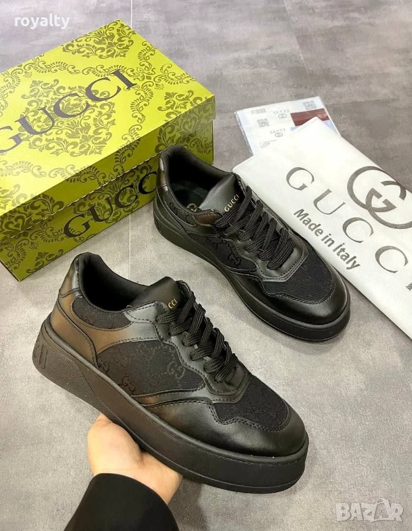 Gucci Черни Мъжки Маратонки , снимка 1