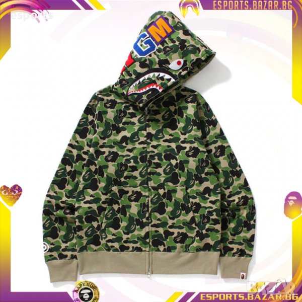 Унисекс суичър (блуза с качулка) Bape A Bathing Ape Classic Camo, снимка 1