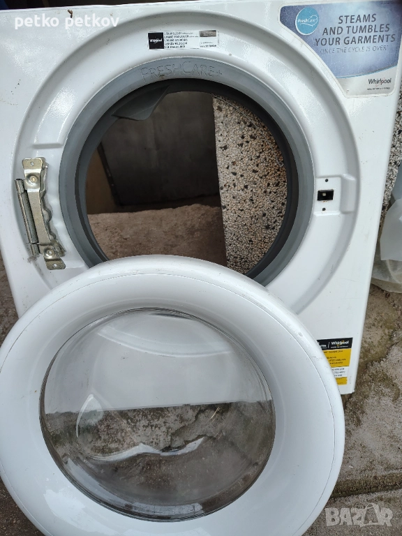 Вратичка (люк) за пералня Whirlpool 6 sense 8 kg, снимка 1