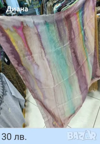 Дамски шалове-рисувана коприна, снимка 10 - Шалове - 49104104