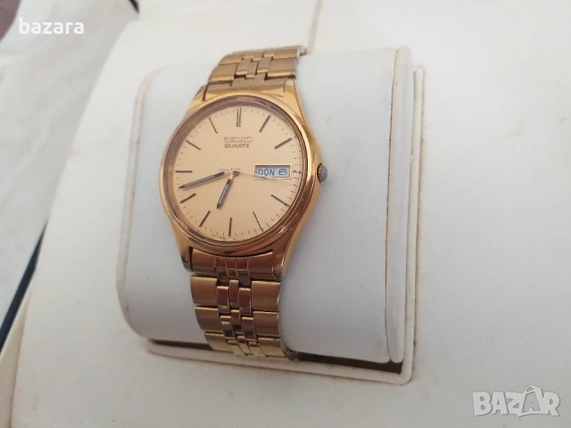 Сейко кварц позлатен, снимка 2 - Мъжки - 51181224