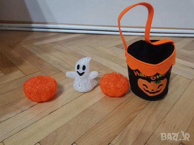 Хелоуин украса скелет лампи прилеп