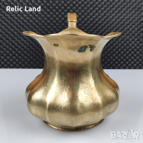 Масивна бронзова кана, снимка 5 - Антикварни и старинни предмети - 44559096