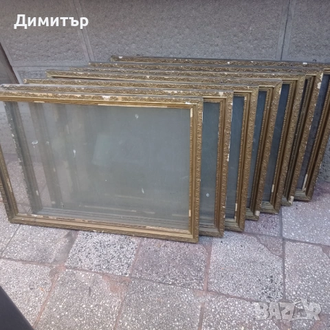 Стари дървени рамки със стъкло за картини , снимка 2 - Антикварни и старинни предмети - 53274953