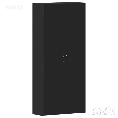 vidaXL Шкаф за обувки 80 x 35.5 x 180 см Инженерна дървесина Черно
