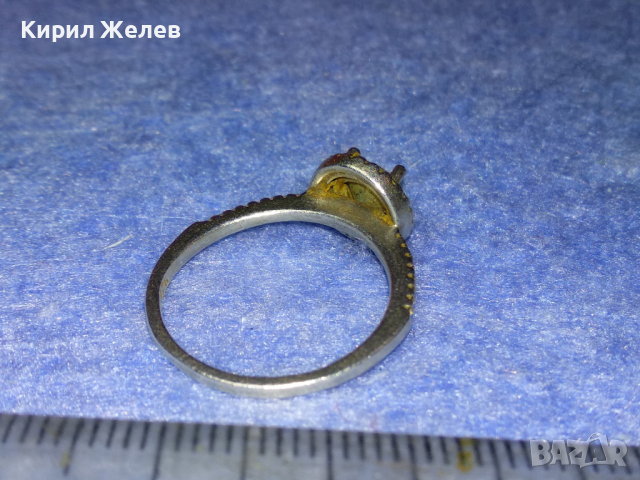 ПРЕКРАСЕН НЕЖЕН СКЪПОЦЕНЕН СРЕБЪРЕН ПРЪСТЕН СРЕБРО 925 с БРИЛЯНТНО ФАСЕТИРАН ИСКРЯЩ ЦИРКОН 43778, снимка 9 - Пръстени - 44664259